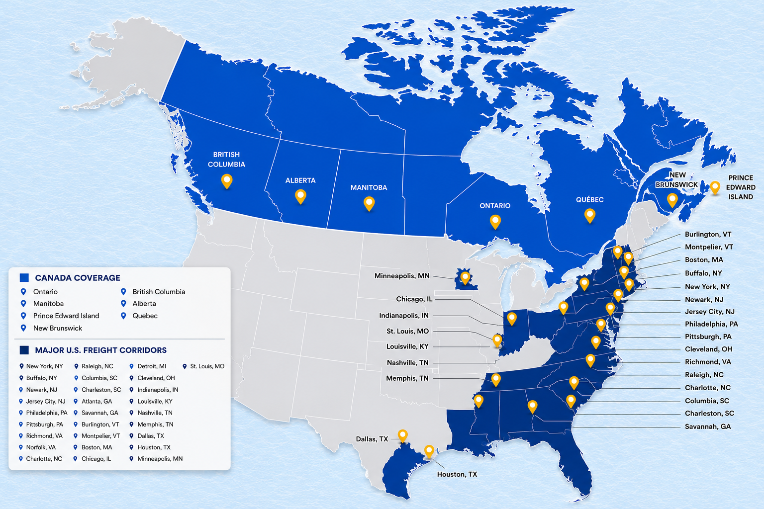 Orbit Motor Carriers Coverage Map